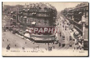 Postcard Old Marseille Rue de la Republique