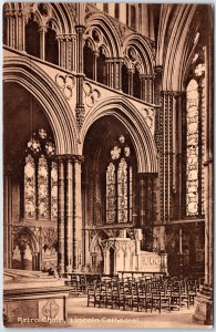 VINTAGE POSTCARD THE RETRO CHOIR AT LINCOLN CATHEDRAL ENGLAND U.K. C. 1920s