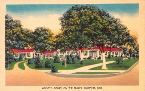 Gulfport Mississippi Moody's Court Linen Vintage Postcard AA57235