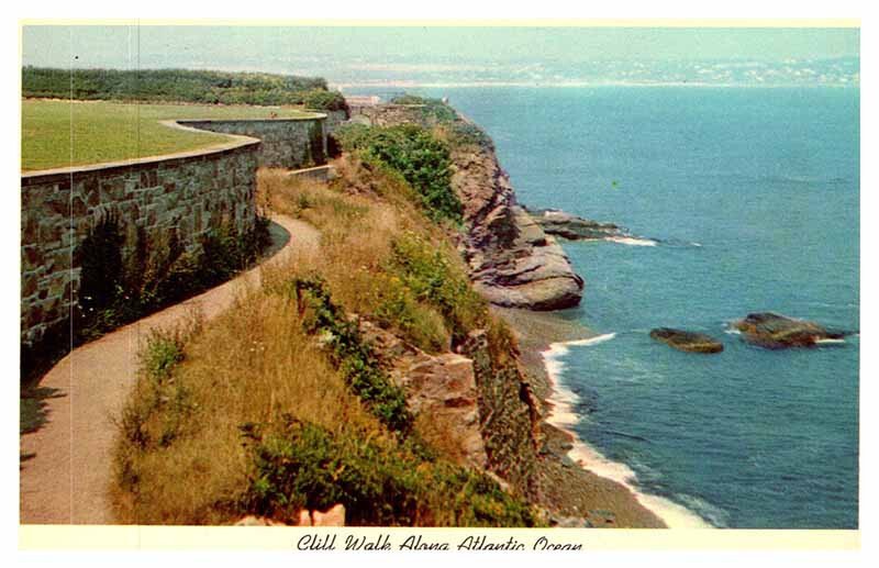 Postcard ROAD SCENE Newport Rhode Island RI AQ1343