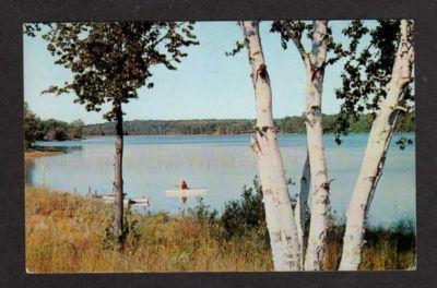 MI Susan Lake Charlevoix County MICHIGAN Postcard Boats