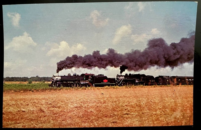 Vintage Postcard 1969 Savannah & Atlanta Pacific 750 & Southern 630 (GA)