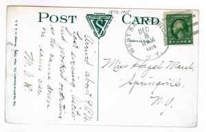 West Salamanca to Springville, New York 1914 used Postcard, High School