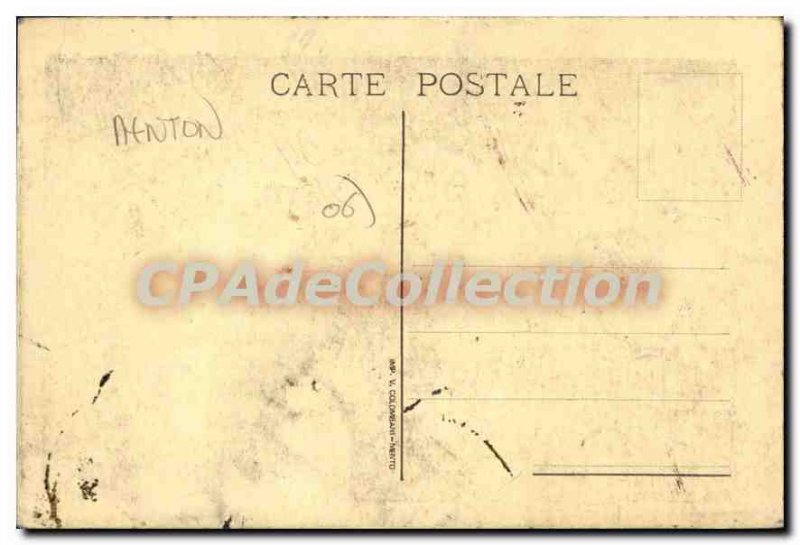 Old Postcard Menton Rue du Chateau