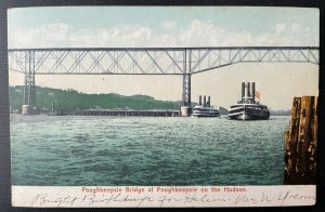 Vintage Postcard 1901-1907 Poughkeepsie Bridge on the Hudson Poughkeepsie NY