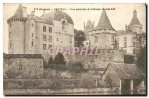 Postcard Old Charente Verteuil General view of the Chateau East Facade