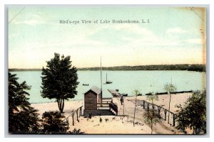 Birds Eye View of Lake Long Island New York NY UNP Unused DB Postcard V17