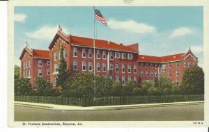 POSTCARD ST. FRANCIS SANITARIUM MONROE LOUISIANA