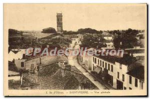 Old Postcard Ile D'Oleron Saint Pierre Vue Generale