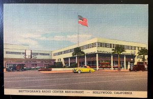 Vintage Postcard 1942 Brittingham's Radio Center Restaurant, Hollywood, CA