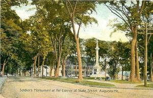 ME, Augusta, Maine, Soldiers Monument, State Street, No. 243