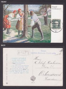 Postcard, National costume, Czechia, Happy Easter!