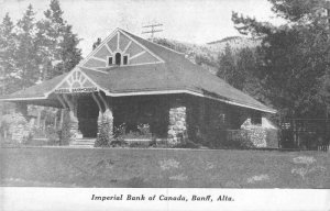 Banff Alta Canada Imperial Bank Vintage Postcard AA56063