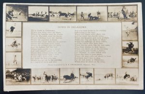 Mint Real Picture Postcard Cowboy Oklahoma Rodeo Scenes Dobleday Photo