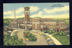 Little Rock, Arkansas/AR Postcard, Union Station, Old 1940's Cars