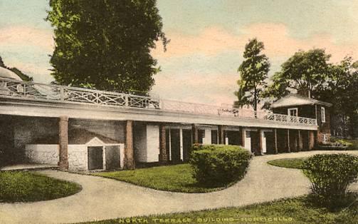 VA - Charlottesville. Monticello, North Terrace Building (Albertype, hand col...