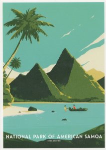 National Park Of American Samoa Sacred Earth Boat USA Postcard