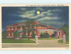 Unused Linen HOSPITAL SCENE Greenwood South Carolina SC d5526