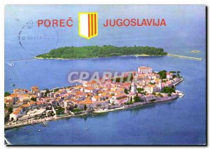 Postcard Modern Porec and the island of St. Nikola