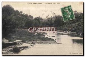 Old Postcard Fresselines (Creuse) Confluence of both Creuse