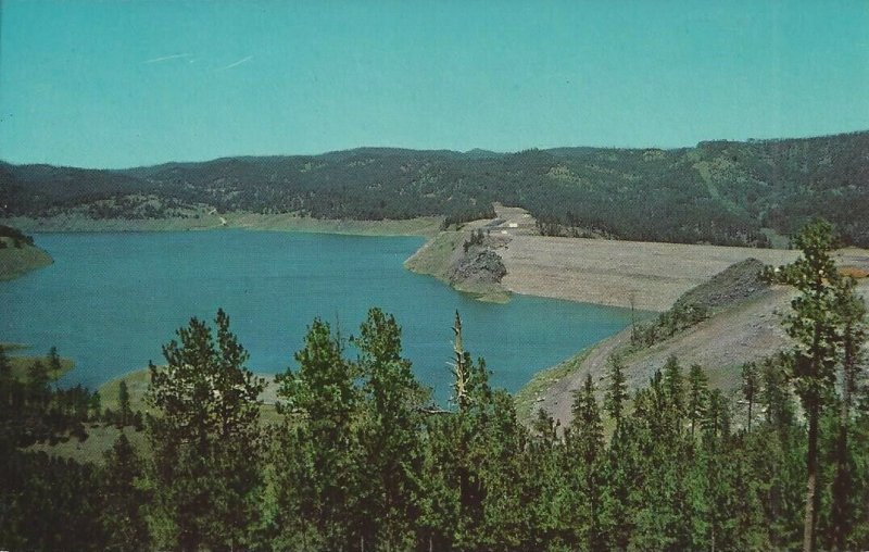 Pactola Dam and Reservoir, Northern Black Hills, South Dakota Vintage Postcard