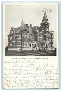 1906 Charles City College Charles City Iowa IA Posted Antique Postcard