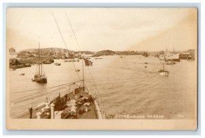 c1920's Gothenburgh Harbor Sweden, Boats RPPC Photo Unposted Vintage Postcard 
