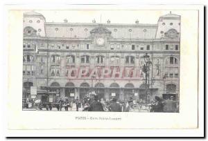 Paris (9th) Carte Postale Ancienne Gare Saint Lazare