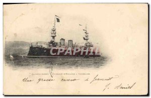 Old Postcard Boat Jaureguiberry Breastplate d & # 39escadre has turrets