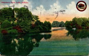 New York Buffalo Delaware Park Lake 1912