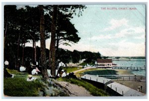 c1910 Crowd Landing The Bluffs Onset Massachusetts MA Antique Unposted Postcard