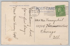 Racine Wisconsin~United States Post Office Front View~Vintage Postcard