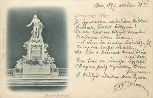 Austria Vienna Mozart monument 1897 