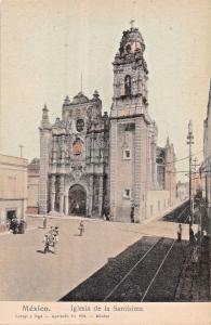 MEXICO CITY~IGLESIA de la SANTISIMA-LATAPI y BERT PHOTO POSTCARD