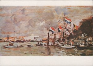 Art Postcard - Artist Eugene Boudin, Les Regates a Anvers, Vers 1880 - RR17484