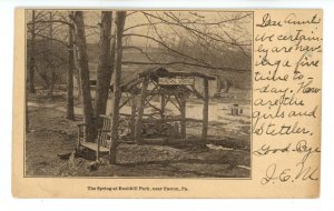 PA - Easton. Bushkill Park, The Spring ca 1906