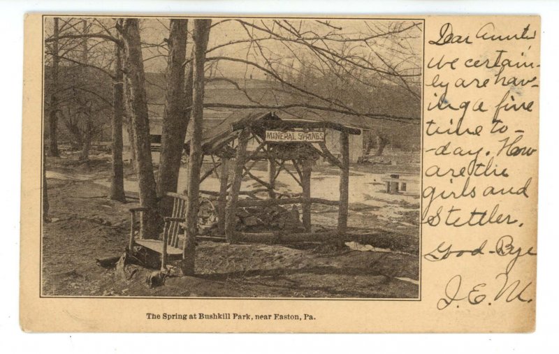 PA - Easton. Bushkill Park, The Spring ca 1906