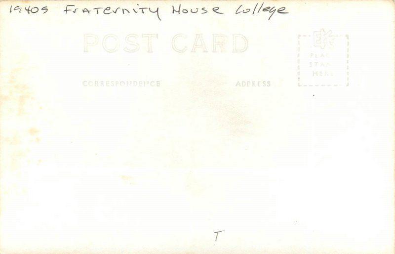 1940s Fraternity House College Sigma Nu House Rolla Missouri RPPC postcard 5549