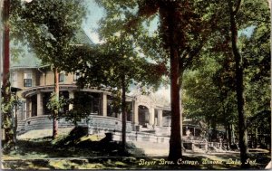 Postcard Beyer Bros. Cottage in Winona Lake, Indiana