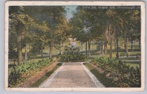 Centre Isle, Victoria Park, Peterborough, Vintage 1923 Postcard, Slogan Cancel