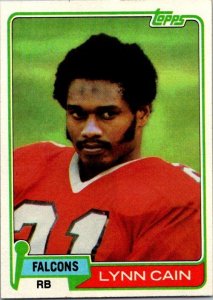 1981 Topps Football Card Lynn Cain Atlanta Falcons sk10264