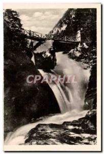 Postcard Modern Cascade Cerisey on Cauterets Road to Bridge & # 39Espagne