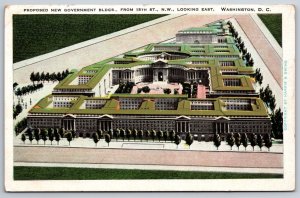 Proposed New Government Buildings Washington DC UNP Unused WB Postcard E14