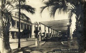 argentina, SANTA FE, Rosedal y Estación F.C., Railway Station 1941 RPPC Postcard
