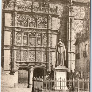 c1920s Salamanca, Spain University Facade Ornate Stone Carving Statue Spire A351