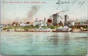 Memphis TN Approaching the Wharf c1909 Postcard F4