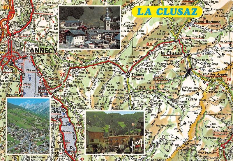 BR42873 la clusaz map cartes geographiques france