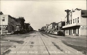 Chamberlain SD Main St. South Real Photo Postcard