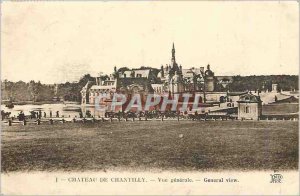 Old Postcard Chateau de Chantilly General view