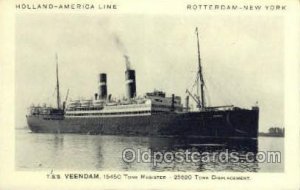 TSS Volendam Holland - America Line, Steamer, Steam Boat, Ship Unused close t...